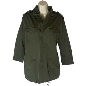 Whowhatwear NWT army green jacket with front snaps size M
